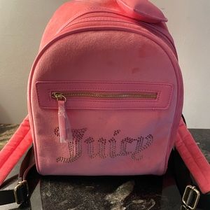 Juicy Couture Pink Lemonade Big Spender Velour Backpack